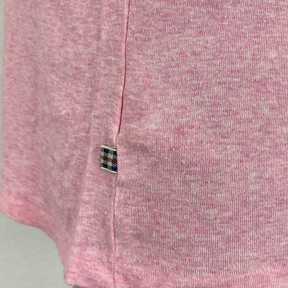 Aquascutum Marled Nubby Button Front Salmon Tank Top - Picture 4 of 9